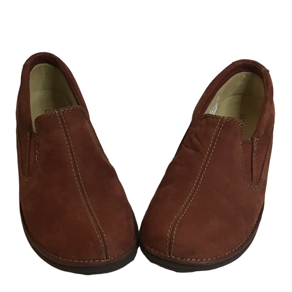 L.L. Bean red leather slip on loafer. 9